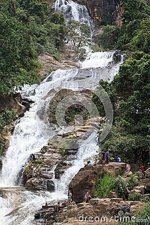 The Ravana Falls - Ella - Sri Lanka Editorial Stock Photo