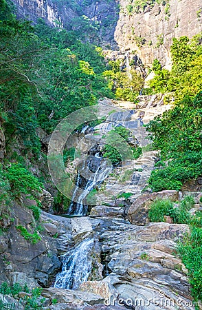 The Ravana Falls in Ella Stock Photo