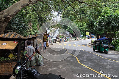 The Ravana Falls - Ella - Sri Lanka Editorial Stock Photo