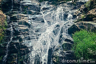 The Ravana Falls in Sri Lanka. Stock Photo