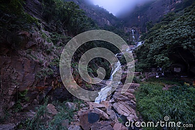 Ravana falls in Sri Lanka Stock Photo