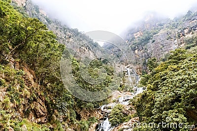 Ravana falls in Sri Lanka Stock Photo