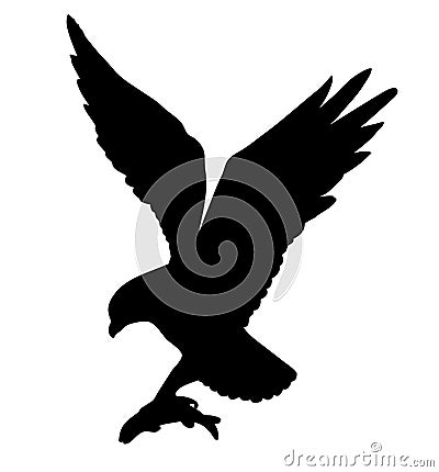 Ravenous bird Vector Illustration