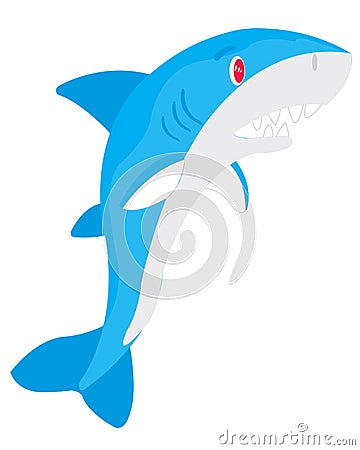 Ravenous fish shark Vector Illustration