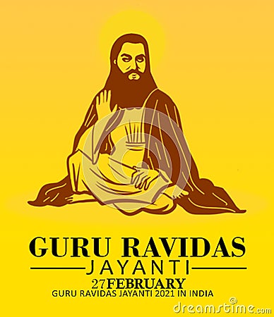 Guru ravidas jayanti poster, ravidas jayanti poster,sunt ravidas, saadhu. Stock Photo