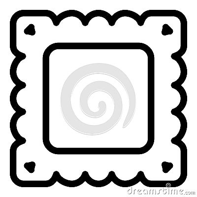 Ravioli gourmet icon, outline style Vector Illustration