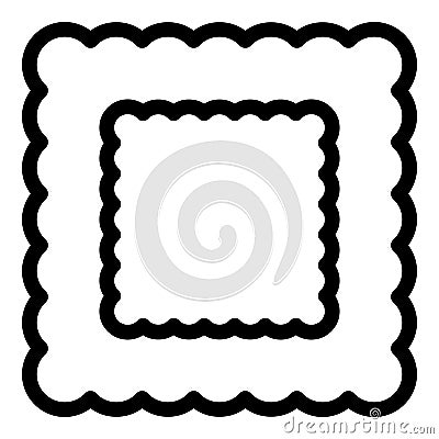 Ravioli homemade icon, outline style Vector Illustration