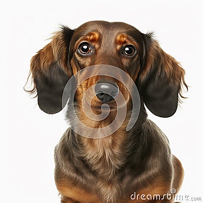 Ravishing adorable dachshund or sausage dog portrait. Stock Photo
