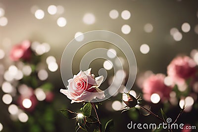 Ravishing realistic detail intricate beauty of vivid color rose . Stock Photo