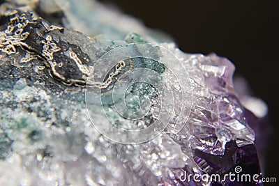 Raw Amethyst druse Stock Photo