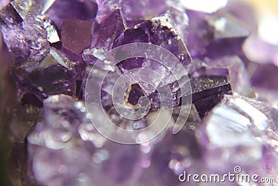 Raw Amethyst druse Stock Photo