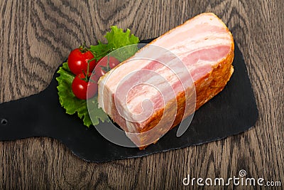 Raw bacon Stock Photo