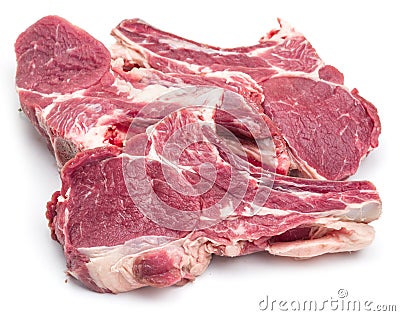 Raw beaf steaks. Stock Photo