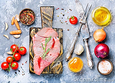 Raw beef meat Stock Photo