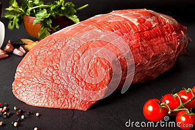 Raw beef round Stock Photo