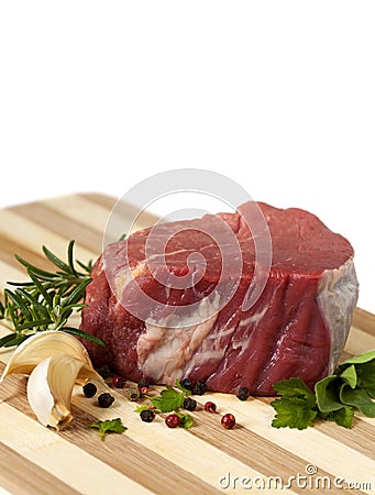 Raw Beef Steak Stock Photo