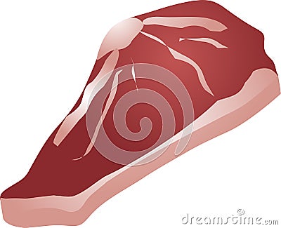 Raw beef steak Vector Illustration