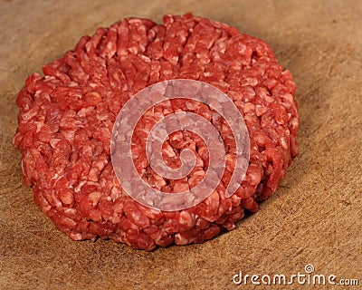 Raw burger patty Stock Photo