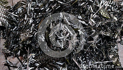 Raw carbon fiber material of composite make automotive part racing Stock Photo