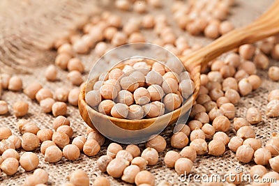 Raw chick peas organic vegetarian nutrition super Stock Photo