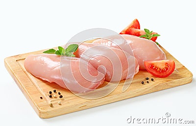 Raw chicken breast fillets Stock Photo