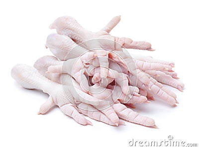 Raw chicken feet Stock Photo