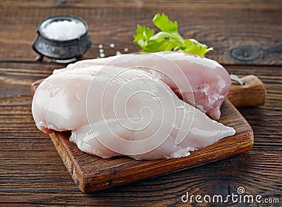 Raw chicken fillets Stock Photo