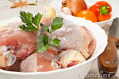 Raw chicken legs Stock Photo