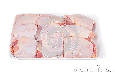 Raw chicken thigh Stock Photo