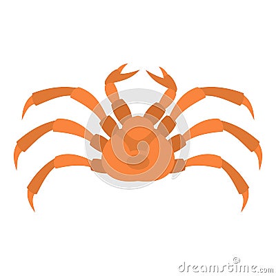 Raw crab icon isolated Vector Illustration