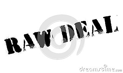 Raw Deal rubber stamp Stock Photo