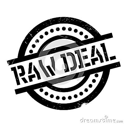 Raw Deal rubber stamp Stock Photo