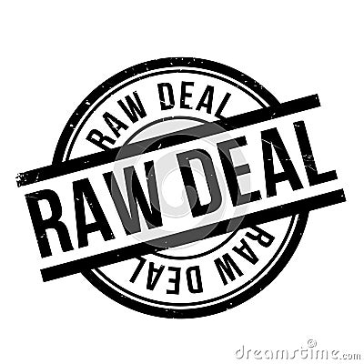 Raw Deal rubber stamp Stock Photo