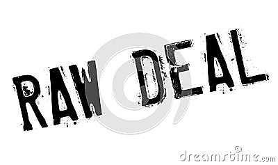 Raw Deal rubber stamp Stock Photo