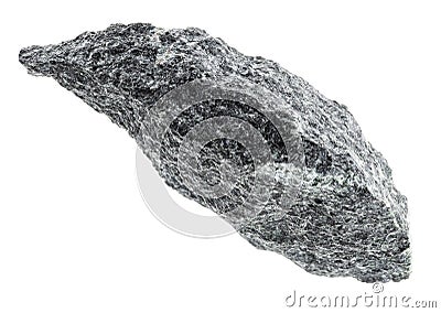 raw Dolerite (Ddiabase) rock on white Stock Photo