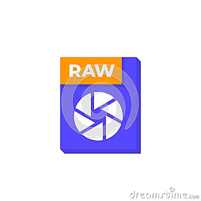 raw file icon, camera image format vector Vector Illustration