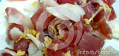 Raw Fish Kinilaw Favorite Philippine Food Stock Photo