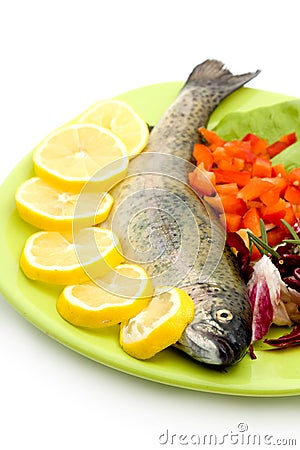 Raw fish meal Stock Photo