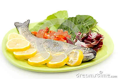 Raw fish meal Stock Photo