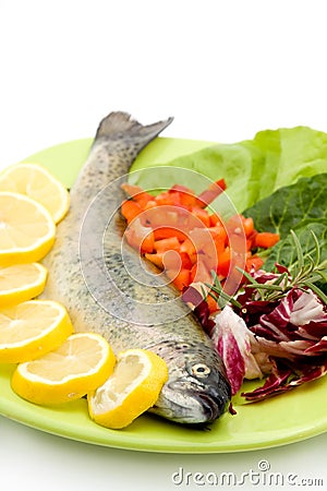 Raw fish meal Stock Photo