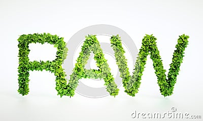 Raw food text sign Stock Photo