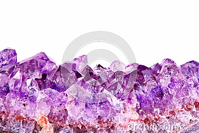 Raw fragment of amethyst mineral Stock Photo