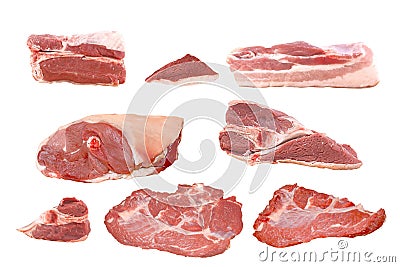 Raw fresh meat collection Stock Photo