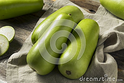 Raw Green Organic Opo Squash Stock Photo