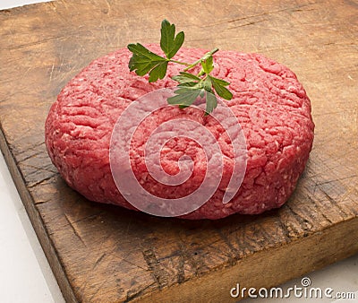 Raw hamburger meat Stock Photo