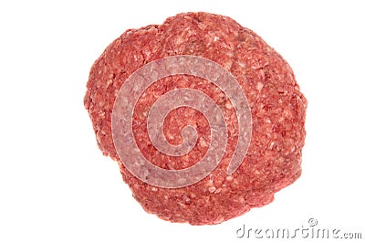 Raw hamburger patty Stock Photo