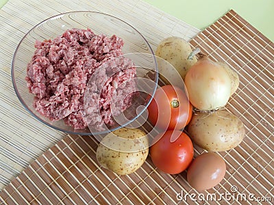Raw ingridients for meal Stock Photo