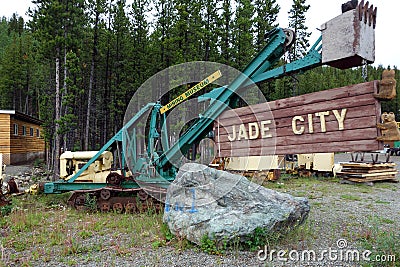 Raw jade mined in british columbia Editorial Stock Photo