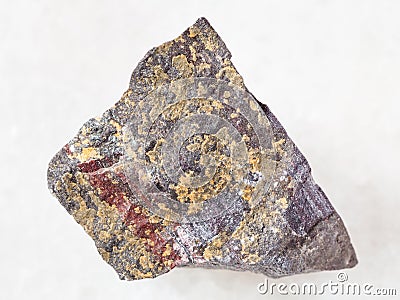 raw jaspilite stone on white Stock Photo