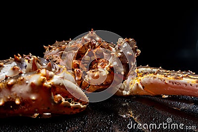 Raw live Kamchatka crab Paralithodes camtschatica Stock Photo